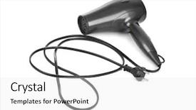  Presentation with octopus on isolated white - Presentation with hair dryer isolated on white background and a white colored foreground