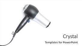 Presentation with hair - PPT layouts consisting of hair dryer isolated on white background and a white colored foreground