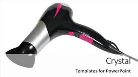  Presentation with isolated paw prints over white - Cool new theme with hair dryer isolated over white backdrop and a white colored foreground