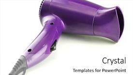  Presentation with hair - Slide deck consisting of hair dryer on purple background background and a white colored foreground