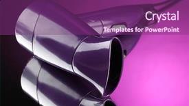  Presentation with purple - Theme consisting of hair dryer on purple background background and a violet colored foreground