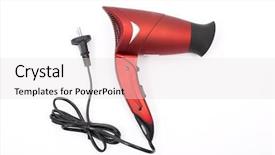  Presentation with hair cleanser - Theme with hair dryer background and a lemonade colored foreground