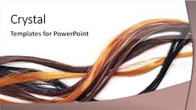  Presentation with hair - PPT theme with hair extensions of different colors background and a white colored foreground