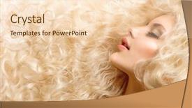  Presentation with curly hair - Slide set enhanced with bright summer fashion portrait of a young girl posing against a white wall bright makeup brunette style glamor white sunglasses in the bright sun with a bracelet on her arm with the tattoo on his chest background and a light gray colored foreground