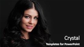  Presentation with beauty beautiful autumn in japanese - PPT layouts featuring hair fashion model with wavy background and a  colored foreground