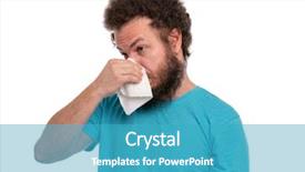  Presentation with curly hair - Cool new PPT theme with hair has a runny nose backdrop and a teal colored foreground