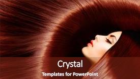  Presentation with long hair - Slide set consisting of hair healthy long brown hair background and a tawny brown colored foreground