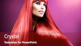  Presentation with long hair - Colorful slide deck enhanced with hair healthy straight long red backdrop and a crimson colored foreground