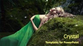  Presentation with hair - Beautiful PPT theme featuring hair in a coniferous forest backdrop and a tawny brown colored foreground