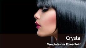  Presentation with black girl - Cool new slide deck with hair isolated on black background backdrop and a wine colored foreground