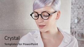  Presentation with retro 1920s english style gangster - PPT theme featuring hair looking down wearing black background and a coral colored foreground