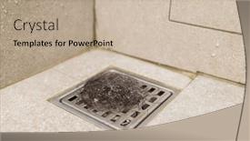  Presentation with hair loss - PPT theme with hair-loss-after-washing and a mint green colored foreground