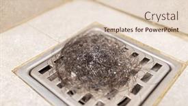  Presentation with hair loss - PPT theme consisting of hair-loss-after-washing and a lemonade colored foreground