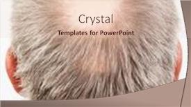  Presentation with hair loss - Amazing PPT theme having hair loss bald man backdrop and a lemonade colored foreground