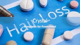  Presentation with hair loss - Slide set having hair loss concept background and a teal colored foreground