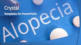  Presentation with hair loss - Slide deck consisting of hair loss concept background and a teal colored foreground