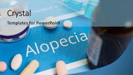  Presentation with hair loss - Beautiful PPT theme featuring hair loss concept backdrop and a light blue colored foreground