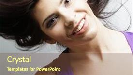  Presentation with real woman hair texture human - Amazing slide set having hair motion on white background backdrop and a  colored foreground