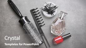  Presentation with set of construction tools tool - Audience pleasing PPT layouts consisting of hair nail salon - barber set with with tools backdrop and a gray colored foreground