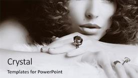  Presentation with nail art - Beautiful presentation theme featuring hair nail salon - jewelry and beauty fashion art backdrop and a  colored foreground