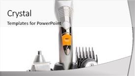  Presentation with medical ear nose throat vertigo - Theme featuring hair nose ear and shaving background and a white colored foreground