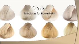  Presentation with hair color - Slide set with hair palette of different colors background and a lemonade colored foreground