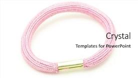  Presentation with coconut oil hair care - Beautiful PPT layouts featuring hair pin on white background backdrop and a  colored foreground