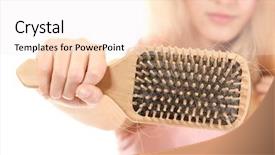  Presentation with hair loss - Amazing presentation theme having hair problem holding loss backdrop and a sky blue colored foreground