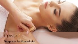  Presentation with hair - PPT theme consisting of hair-removal-beauty-and-health background and a coral colored foreground