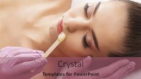  Presentation with health - Theme consisting of hair-removal-beauty-and-health background and a violet colored foreground