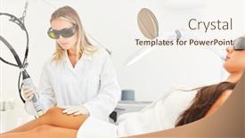  Presentation with laser - Colorful PPT layouts enhanced with hair-removal-by-alexandrite-laser backdrop and a sky blue colored foreground