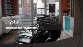  Presentation with hair salon - Beautiful presentation featuring hair salon - hair wash baisins backdrop and a  colored foreground