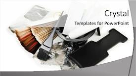  Presentation with emergency kit for survival - PPT theme featuring bucks - fallow deer buck in field background and a gray colored foreground