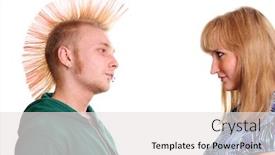  Presentation with punk - Beautiful presentation featuring hair style - punk blonde little girl backdrop and a white colored foreground