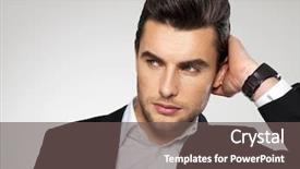  Presentation with mens fashion black - Presentation theme featuring hair styles - fashion young businessman black suit background and a dark gray colored foreground