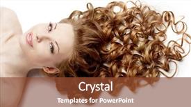  Presentation with perfect - Audience pleasing presentation consisting of hair styles - image of girl with perfect backdrop and a tawny brown colored foreground