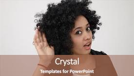  Presentation with afro - Presentation consisting of hair trying to listen something background and a coral colored foreground