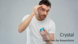  Presentation with wax - Presentation theme consisting of hair with wax or gel background and a light gray colored foreground