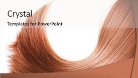  Presentation with hair shampoo - Amazing PPT theme having hair backdrop and a sky blue colored foreground