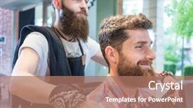  Presentation with view of the salt mine - PPT theme enhanced with haircut done by his trustworthy background and a coral colored foreground