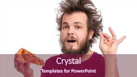  Presentation with haircut - PPT theme consisting of haircut gesturing excellent happy hungry background and a violet colored foreground