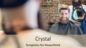  Presentation with hair salon - Beautiful PPT layouts featuring haircut in the mirror held backdrop and a lemonade colored foreground