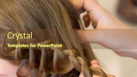  Presentation with beauty salon - Cool new theme with hairdresser makes braids in beauty salon backdrop and a tawny brown colored foreground