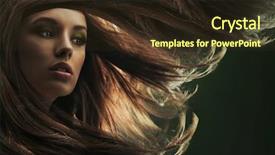  Presentation with long hair - Slide deck with hairdressing salon - beautiful lady with long brown background and a wine colored foreground