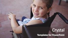  Presentation with high school - Amazing slide deck having hairing impaired - high angle portrait of schoolgirl backdrop and a dark gray colored foreground