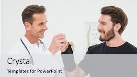  Presentation with medical evaluation pediatrics - Colorful presentation design enhanced with forex stock venture economics backdrop and a  colored foreground.