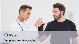  Presentation with young man on the phone - Amazing presentation theme having antique - old marble top drawer wood backdrop and a tawny brown colored foreground.