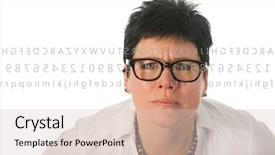  Presentation with being a single woman - Beautiful PPT layouts featuring hairing impaired - woman is ticking at her backdrop and a lemonade colored foreground