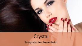  Presentation with black women beautiful woman - Beautiful presentation featuring hairs and elegance red nails backdrop and a coral colored foreground