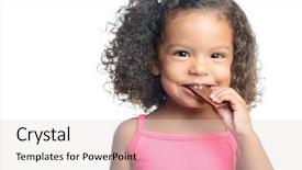  Presentation with joyful - Beautiful PPT theme featuring an afro hairstyle eating backdrop and a light gray colored foreground